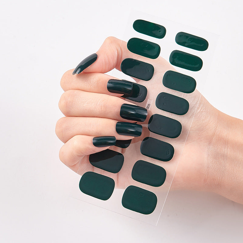 Black Forrest Green | Non UV Nail Varnish Wraps