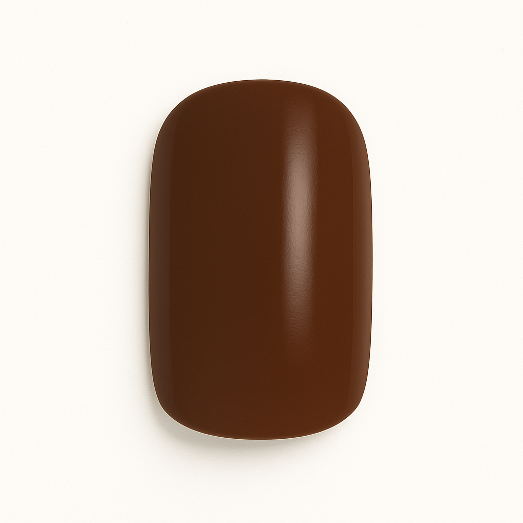 Coca Crush — Deep Chocolate Gloss Nail Wraps (No UV, No Damage)